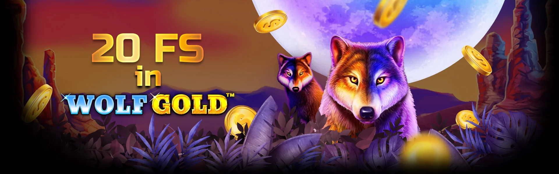 20 darmowych spinów na automat Wolf Gold